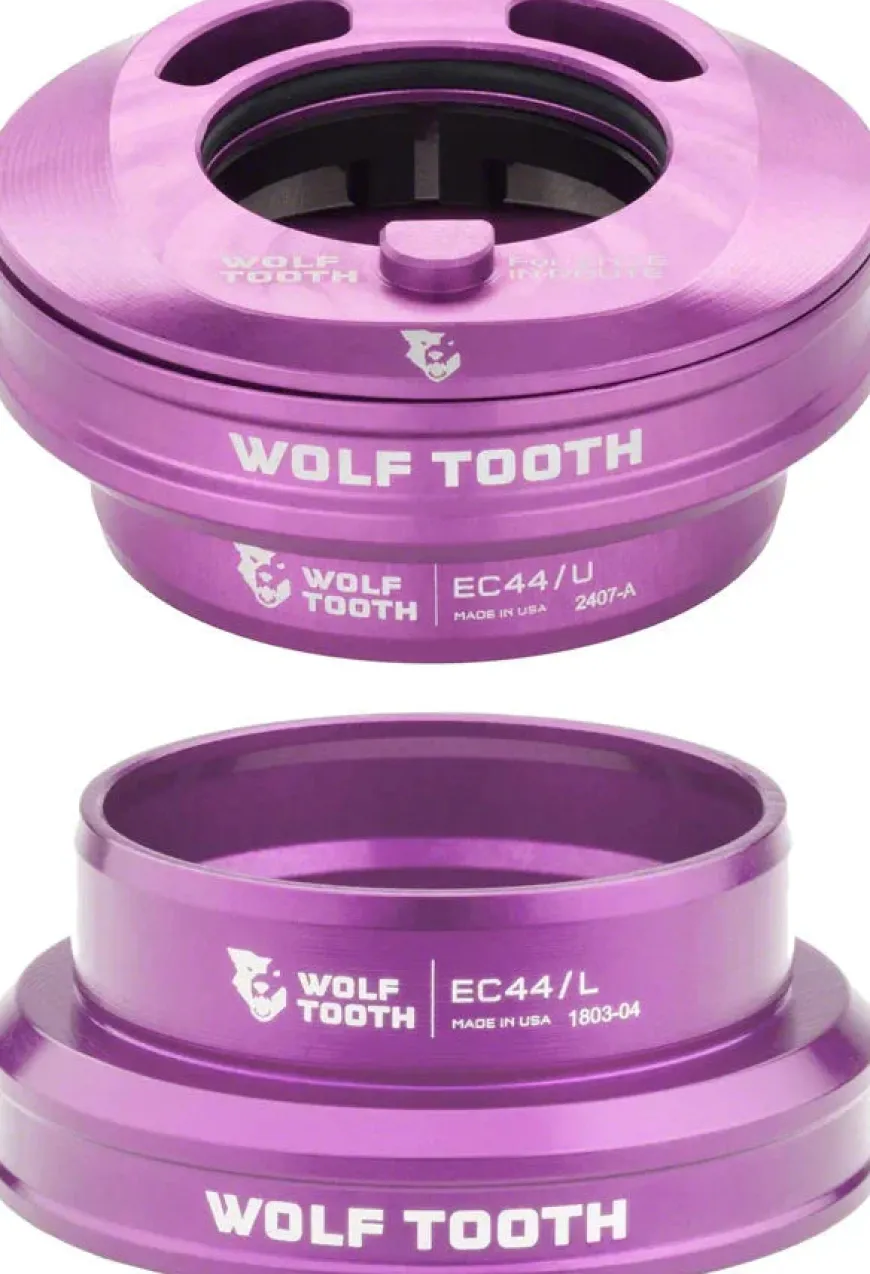 Wolf Tooth Premium Internal Headset - EC44 Upper / EC44 Lower For Enve In-Route System Only Purple