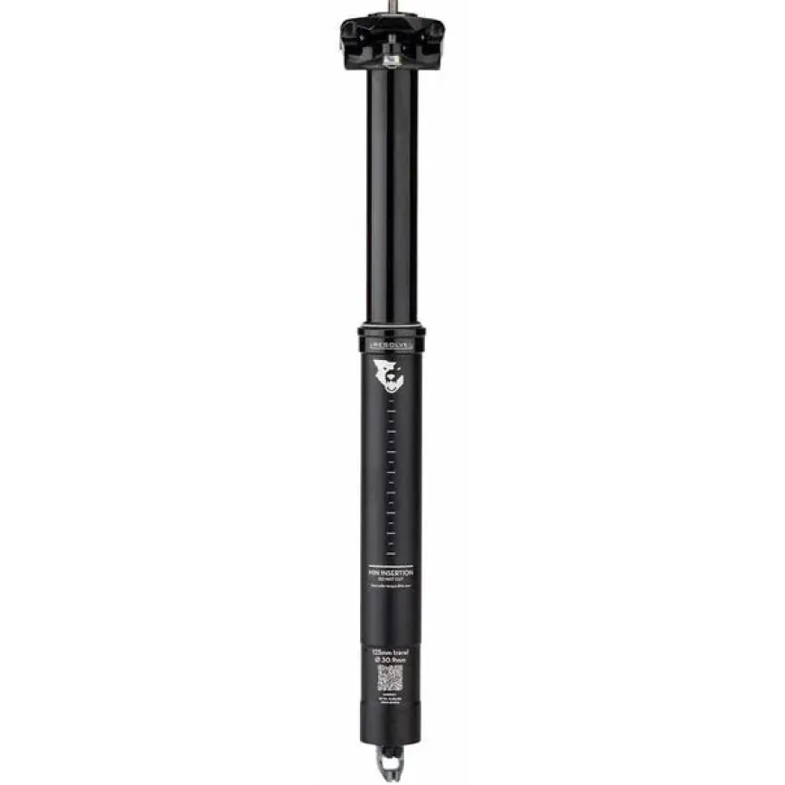 Wolf Tooth Resolve Dropper Seatpost - 31.6 125mm Travel Black Rev 2