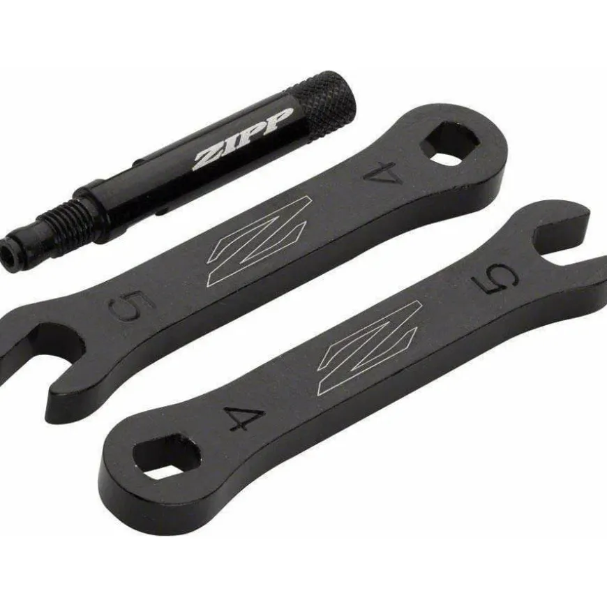Zipp Zipp Tangente Aluminum Knurled Valve Extender - 48mm 60/404 1 Piece Removable Presta Valve BLK